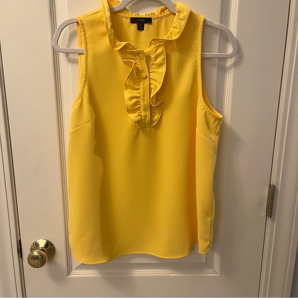 J. Crew Yellow Sleeveless Top Size Medium - Picture 1 of 6